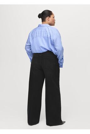 Yüksek bel wide leg jean pantolon Image 7