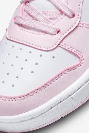 Court Borough Low Recraft (GS) DV5456-105 Beyaz-Pembe Kadın Spor Ayakkabı Image 6