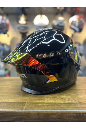 R1 Parlak Siyah Revo Kapalı Kask MD820 Image 4