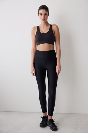 Siyah Parlak Tayt Image 3