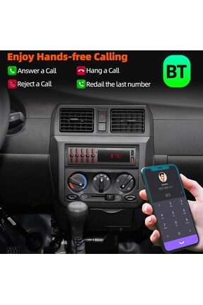 999bt Çift Usb Girişli Bluetooth Oto Teyp Araba Teybi Radyo Sd Aux Teyp Çift Amfi Çıkışlı 4x50w Image 1