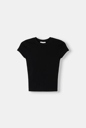 Kısa kollu bisiklet yaka t-shirt Image 1