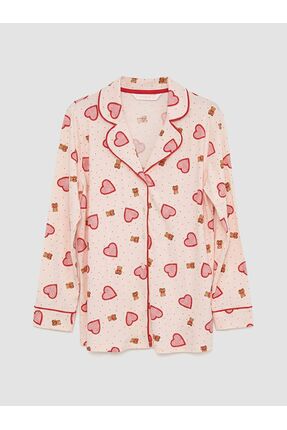Gömlek Yaka Desenli Hamile Pijama Takım Image 5