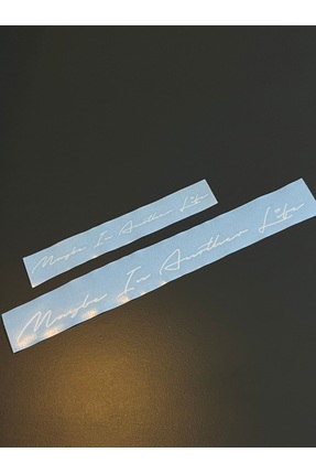 İMZA STİCKER 3 ADET KELEBEK CAM DEKOR İMZA FONT Image 3