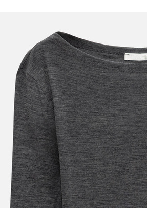 32482 %100 Yün Kayık Yaka Top-Füme M. Image 6