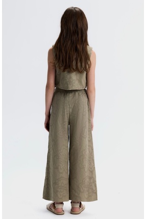 LİMİ kız çocuk yumuşak dokulu kabartmalı yelek bol pantolon 2 parça takım Image 1