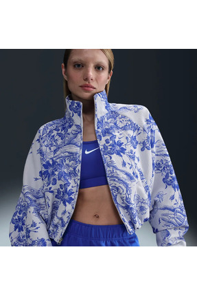 Sportswear Collection Oversized Jacquard Raglan Sleeve Full-Zip Kadın Ceket Image 1