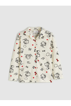 RMZ GİYİM FARKIYLA Gömlek Yaka Hello Kitty Baskılı Kız Çocuk Pijama Takım Image 2