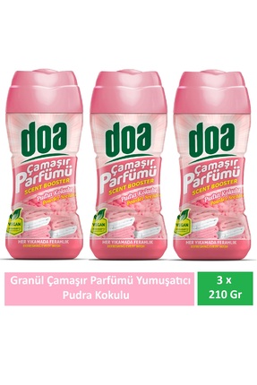 Granül Çamaşır Parfümü & Çamaşır Yumuşatıcı Pudra Kokulu 3 x 210 Gr Image 0