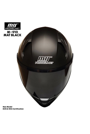 M-910 Full Face Kask MAT BLACK – Güneş Vizörlü, DOT/CE Onaylı, Intercom Uyumlu Image 3
