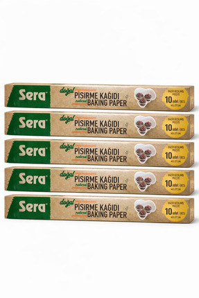 Doğal 5 Adet Yeni Beyazlatılmamış Organik Hazır Kesilmiş Pişirme Kağıdı 10 Lu X 5 Image 0