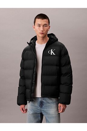 Erkek Marka Logolu Şık Görünüşlü Kış Kullanımına Uygun Siyah Mont LV04RD528G UB1 Image 0