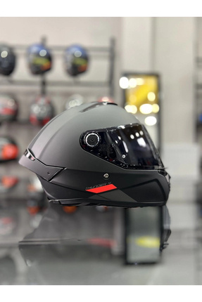 Helmets Thunder 4 Matt Black Kask Şeffaf Vizörlü Image 1