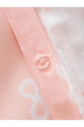 LCW HOME Pembe Fiyonk Desenli Çift Kişilik Nevresim Seti Image 2