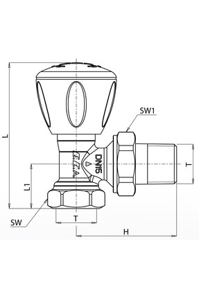 E.C.A Radyator Valfi Köşe 1/2 Rv3 Image 1
