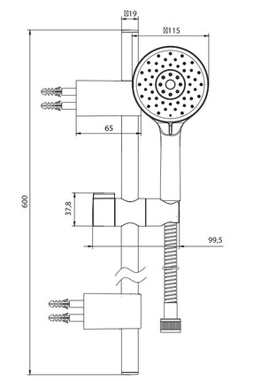 Dalia Banyo Hareketli Sürgülü Duş Seti Üst Takımı 102146091 Image 1