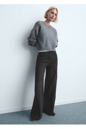 Yüksek bel wide leg jean pantolon Image 1