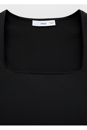 Geniş askılı dar kesim bluz Image 7