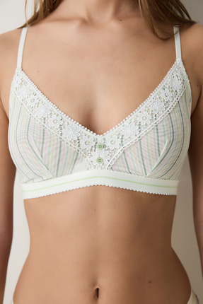 Triangle Stripe Ekru Sütyen Image 2