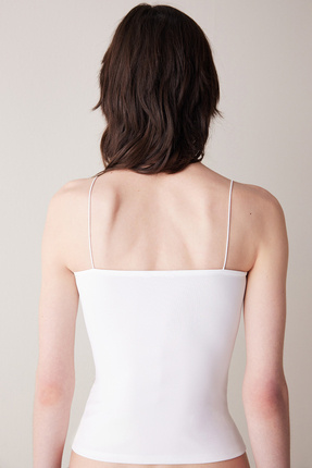 İnce Askılı Beyaz New Cami Atlet Image 5