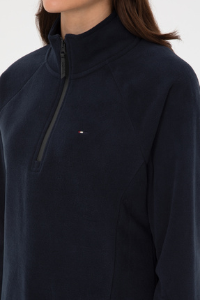 Kadın Lacivert Fermuarlı Dik Yaka Polar Sweatshirt 50316714-VR059 Image 5