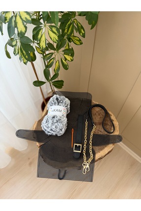 Paris Kürk Kanvas Çanta Kiti (Kürk ip, Kulp, Kapak, Kanvas) Image 3