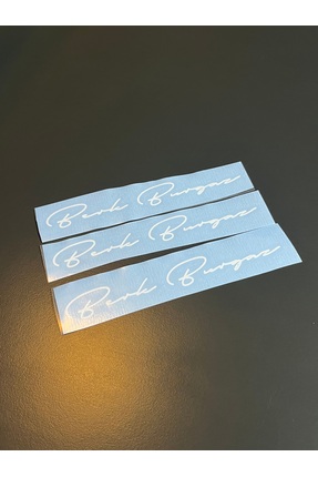 İMZA STİCKER 3 ADET KELEBEK CAM DEKOR İMZA FONT Image 2