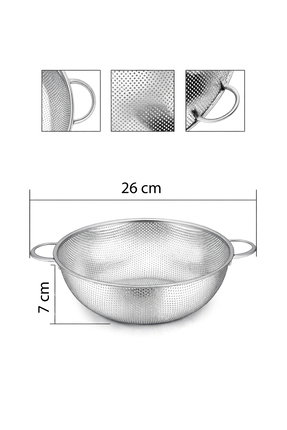 Home Paslanmaz Çelik Makarna Süzgeci 26cm Image 3