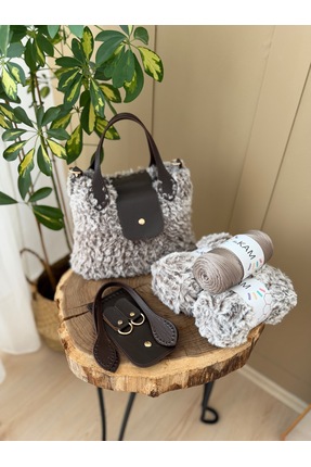 Jake Kürk Çanta Kiti (Kürk İp, No4 İp, Kulp, Kapak) Image 1