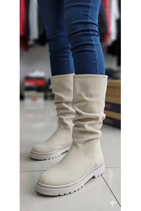 Şık Tasarım Körüklü Süet Çekme Çizme (1 Numara Büyük Tercih Edilebir ) Image 0