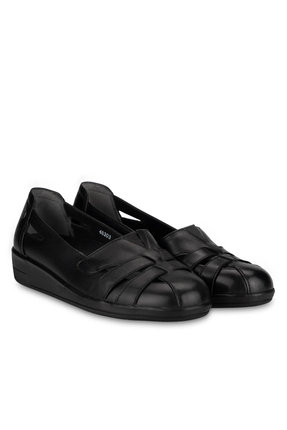 VANESA-H KADIN DERİ COMFORT AYAKKABI SİYAH Image 1