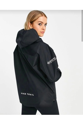 Trail Gore-Tex Kadın Siyah Koşu yagmurluk DM7565-010 Image 2