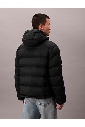 Erkek Marka Logolu Şık Görünüşlü Kış Kullanımına Uygun Siyah Mont LV04RD528G UB1 Image 4