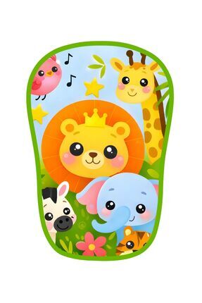 Piyanolu Orman Desenli Bebek Oyun Halısı – 0+ Ay, Hayvan Figürlü Işıklı ve Müzikli Gelişim Matı Image 2