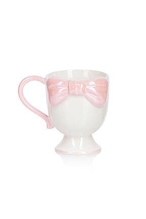 LCW HOME Beyaz Fiyonk Desenli Seramik Kupa 300 Ml Image 4