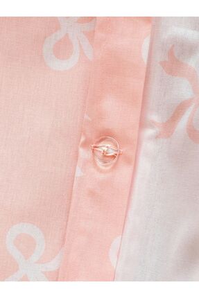 Pembe Fiyonk Desenli Tek Kişilik Nevresim Seti Image 5