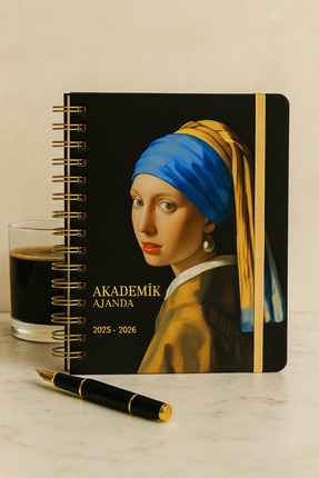 Akademik Ajanda Eylül 2025 2026 Aralık A5 Spiralli Sert Kapak Lastikli Motivasyonel Ajanda Image 0