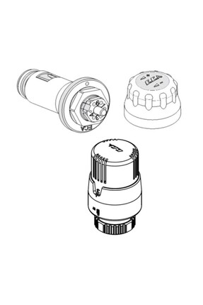 Trv4 Kompakt Termostatik Radyatör Petek Vanası Kısa Tip (41.3MM) 602120813 Takım Image 2