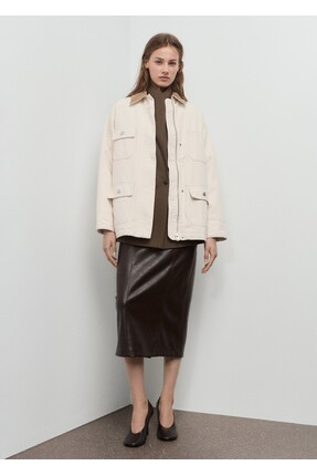 Kadife yaka jean parka Image 1