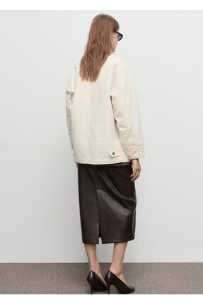 Kadife yaka jean parka Image 3