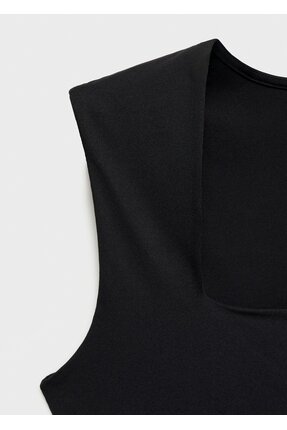 Geniş askılı dar kesim bluz Image 4