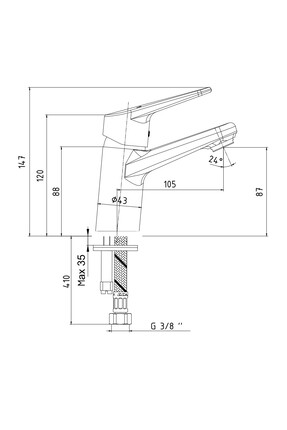 Spylos Paslanmaz Krom Lavabo Bataryası 102188125 Image 1