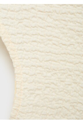 Krep pamuklu bluz Image 4