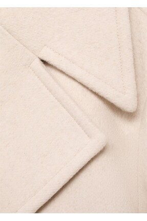 Yün karışımlı kruvaze palto Image 7