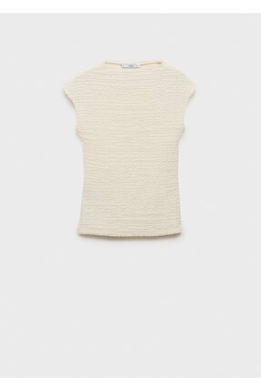 Krep pamuklu bluz Image 2