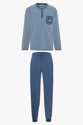 Erkek Çizgili Cepli Jogger Pijama Takımı Image 5