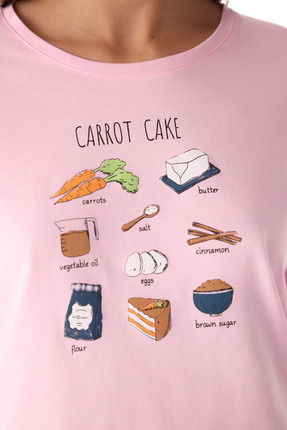 Pembe Carrot Cake Pantolon Pijama Takımı Image 2