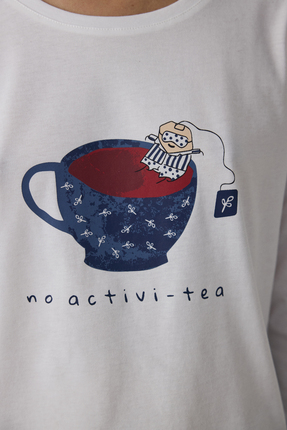 Koyu Petrol Rengi Activitea Pantolon Pijama Takımı Image 3