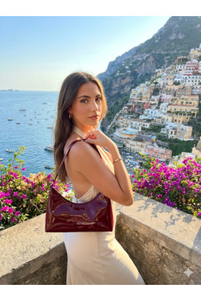 Rugan Deri Baget Tarz El ve Omuz Kadın Çantası Image 0