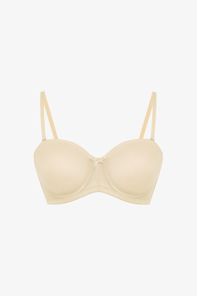 Ten Rengi Toparlayıcı Balenli Dolgusuz Straplez Lotus Sütyen Image 5